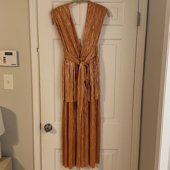 Sabina Musayev Ophelia Plissé Lurex Midi Dress - Picture 6 of 8